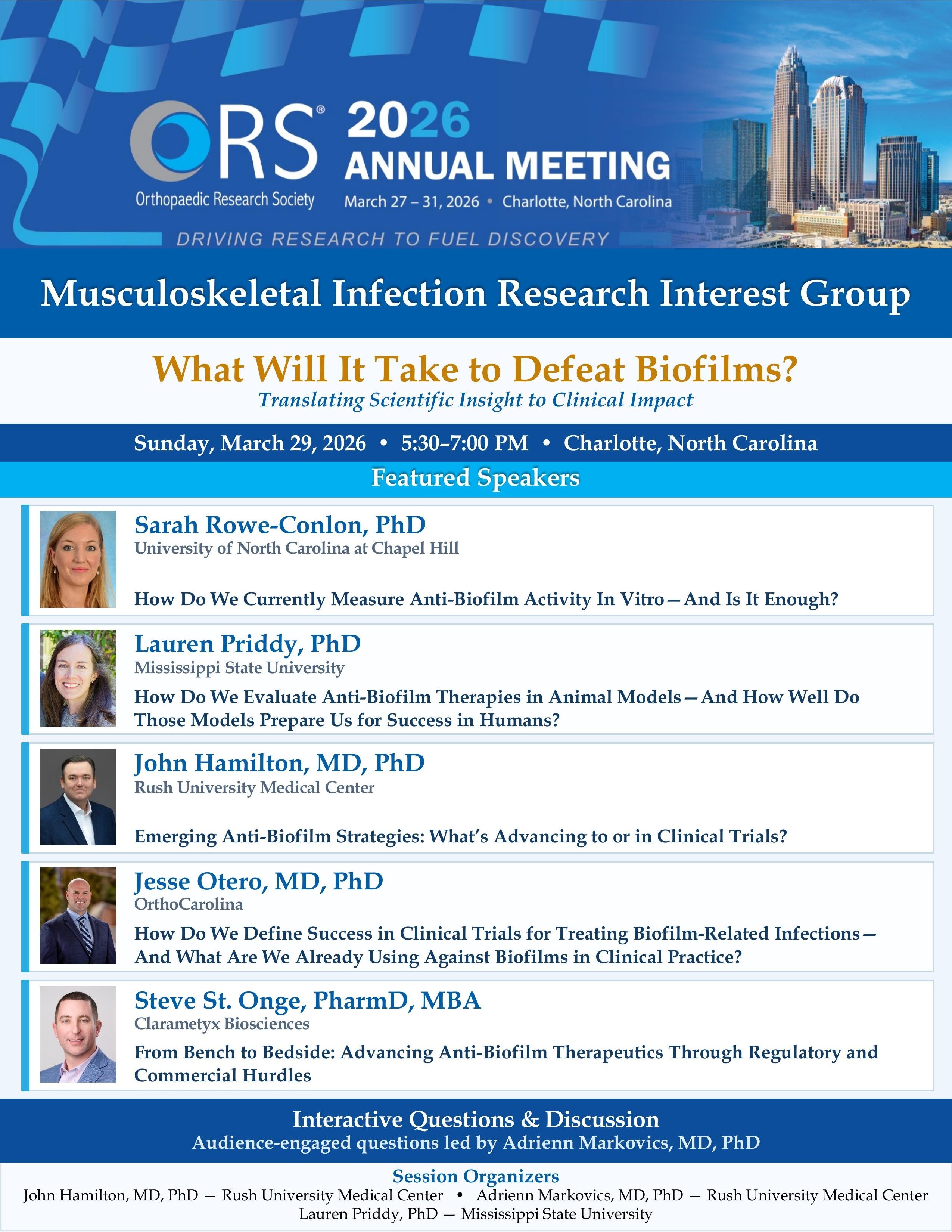 ORS 2026 MSKI Research Interest Group session flyer