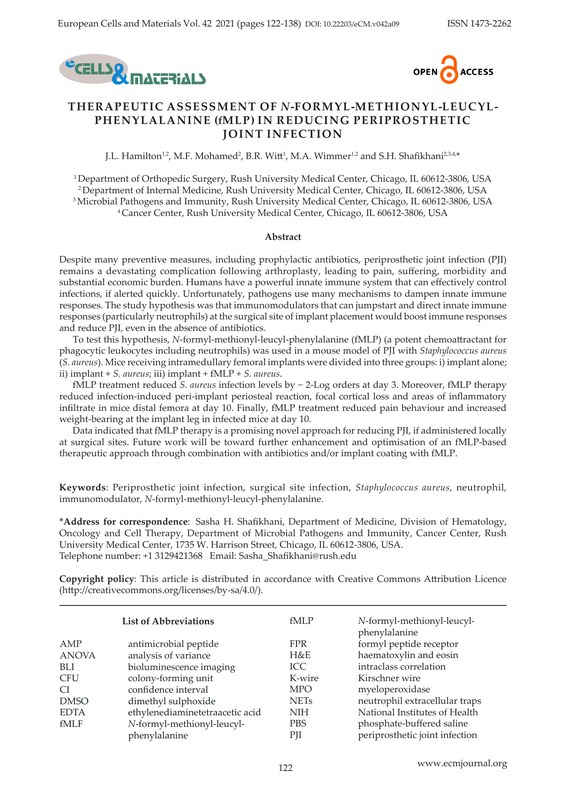 First page of Hamilton 2021 fMLP paper